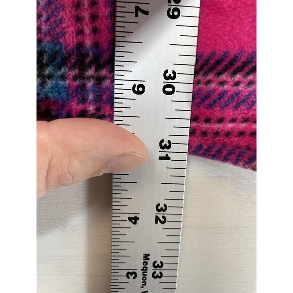Time And Tru Shirt Womens 3XL Pink Plaid Fleece Button Front Flannel Top - Picture 4 of 10